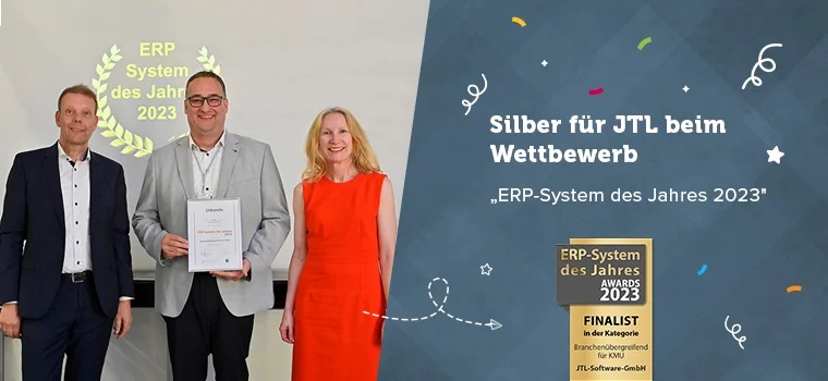 JTL-Wawi gewinnt Platz 2 beim «ERP-System des Jahres 2023»-Award