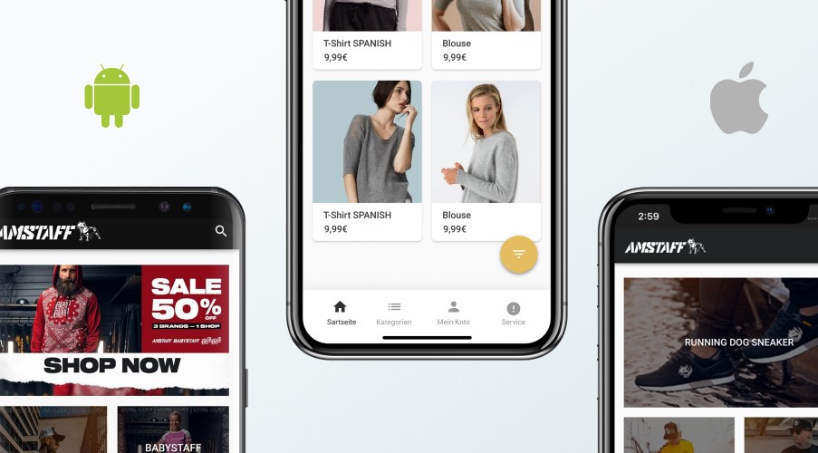 Eigener Webshop als echte APP im Apple Store und Google Play Store
