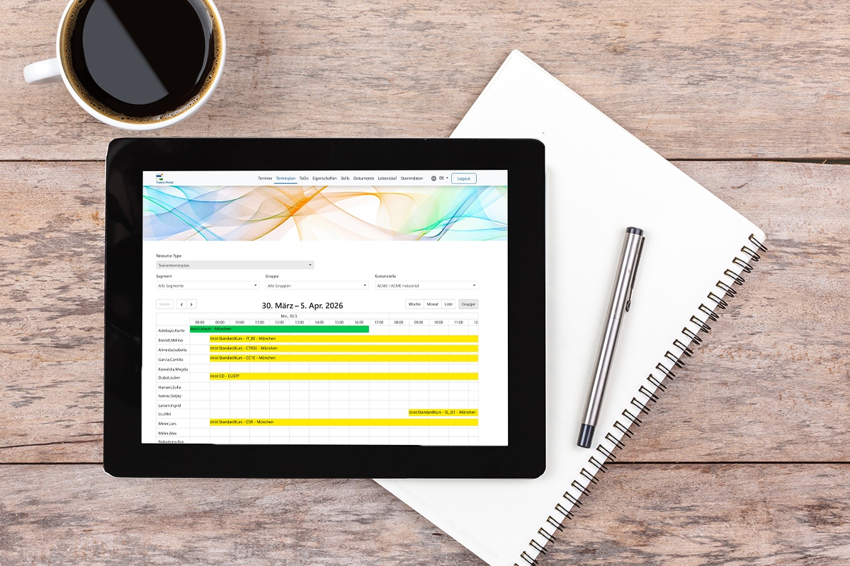 Trainerportal TCmanager®: Effiziente Self-Service-Lösung
