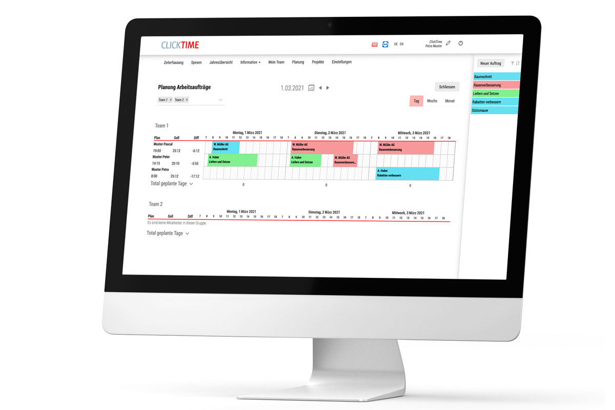Aufträge für Mitarbeiter effizient einplanen
